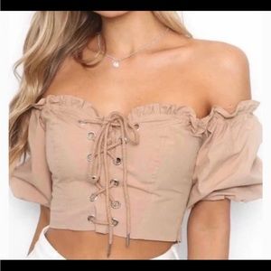 I. AM. GIA. Alya off the shoulder top